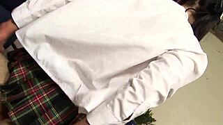 Student Tanya Cox has a lesson with her teacher