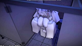 suggestive bathroom sex with cowgirl riding