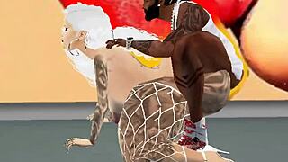 horny slut barbie city gets ghetto pornstar agent's cock inside her holes