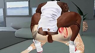 horny slut barbie city gets ghetto pornstar agent's cock inside her holes