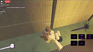 Latina girl experiences intense anal assfucking with monster bbc in roblox game