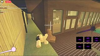 Latina girl experiences intense anal assfucking with monster bbc in roblox game