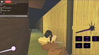 Latina girl experiences intense anal assfucking with monster bbc in roblox game