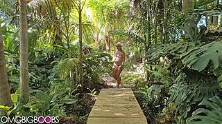 Sexy blonde wife with macromastia teases with big nipples. Her hairy beaver drives me wild!