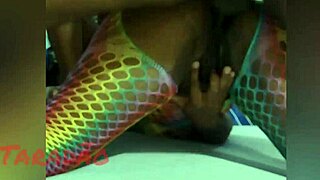 yo, preta getting off hard with anal cum action at home