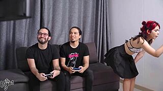 my friends girlfriend wanted double penetration so we made her happy with monster cock