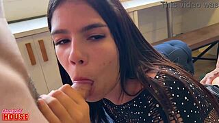 Hot Young Girl Masturbates Watching Porn Then Fucks Two Guys