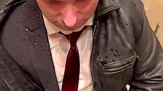 Kinky leather outfits dominate the office scene at menatplay