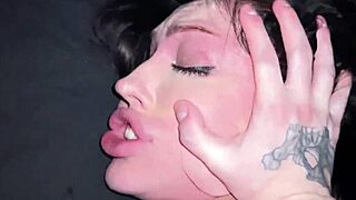 Squirting brunette gets fucked rough and red