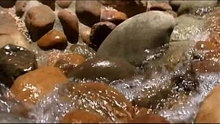 Lena rides outside and gets facial ending