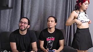 my friends girlfriend wanted double penetration so we made her happy with monster cock