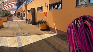 Filming a Crazy Outdoor Vacation with Brunette Teen Spanking and Moaning to Cum