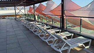 Filming a Crazy Outdoor Vacation with Brunette Teen Spanking and Moaning to Cum