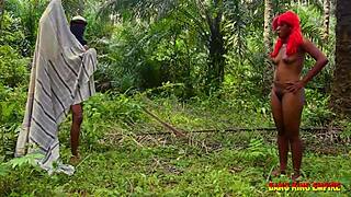 she couldn't resist the wild pleasure of banging two fat cocks in the bush 😍