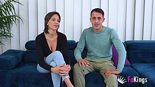 Spanish couples today brunette hottie introduces and has sex with her boyfriend for us