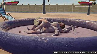 Ethan battles terra in naked wrestling match with intense sex scenes