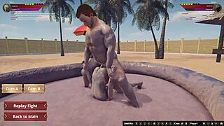 Ethan battles terra in naked wrestling match with intense sex scenes