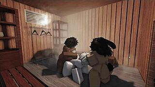 Watch this femboy threesome assfucking in the sauna!