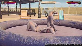 Ethan battles terra in naked wrestling match with intense sex scenes