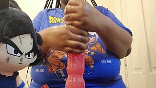 oh wow, this bbw rides her monster dildo hard while her friend watches. big tits bouncing everywhere!