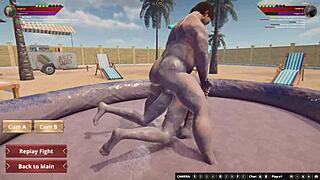 Ethan battles terra in naked wrestling match with intense sex scenes