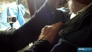 omg, busty granny sucking small 18+ cock, dying for cum taste! 😜