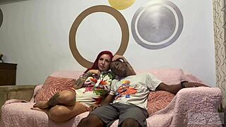 I couldn't resist my stepson, feeling his big ass and cock in interracial passion.