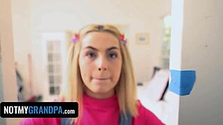 Notmygrandpa - Blonde Babe’s Pink Pussy Licked by Horny Old Man