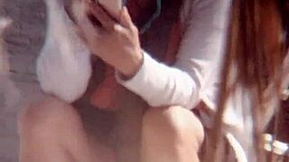 my neighbor enjoys showing off her panties during masturbation