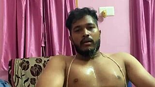 Solo Boy Performs Sloppy Deepthroat On Monster Cock