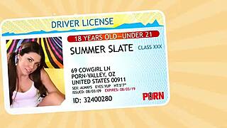 Wankz Summer Slate 18-Year-Old Harlot in Rough Brunette Action