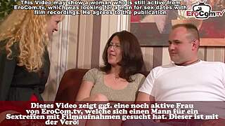 German housewives casting with husband for first threesome
