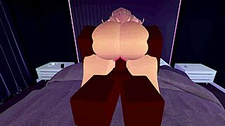 blonde bitch teasing with monster cock riding