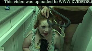 Slut Siren, eat that cum from my boot! Enthusiastic degradation with sloppy blowjob.