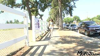 Mofozo Com - Brunette College Student Takes Messy Facial