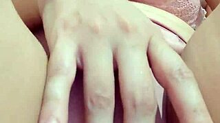 Woman intensely rubs her wet pussy and posts every moment