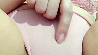 Woman intensely rubs her wet pussy and posts every moment