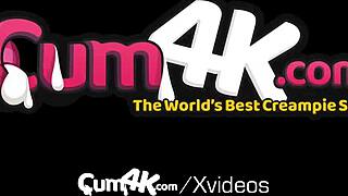 Wedding night turns wild with multiple oozing creampies inside her tight bride body.