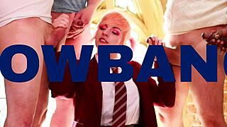 Blonde 18-year-old student gets fucked by teacher in doggystyle position with big ass bouncing