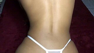 Skinny latina brunette neighbor cums in pussy