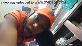 Fastfood Sex At Popeyes With Face Fucking And Monster Cock Riding