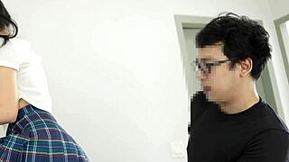 Asian couple tries dildo for first time at home