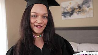 girl next door scores a special grad gift from step-dad in pov.