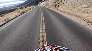 Exciting downhill road cycling on mt whitney