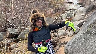 Exciting downhill road cycling on mt whitney