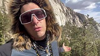 Exciting downhill road cycling on mt whitney