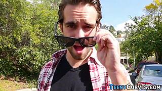 Horny Big Ass Teen 18+ Sucks Cock with Passion