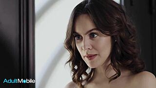 Adultmobile - Slender Brunette Gets Pounded In Missionary Before Getting A Load All Over Her Trimmed Bush