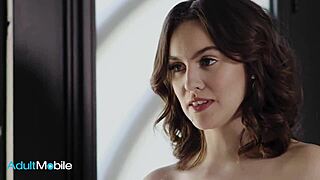 Adultmobile - Slender Brunette Gets Pounded In Missionary Before Getting A Load All Over Her Trimmed Bush