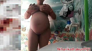 Indian Babe Baths in Bathroom While Screwing Her Pussy Hard
